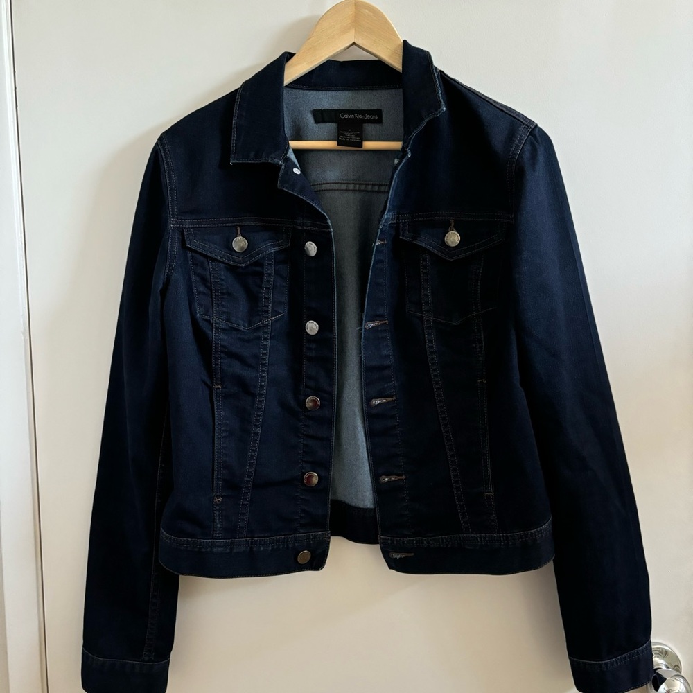 Calvin Klein Women's Dark Wash Denim Jacket